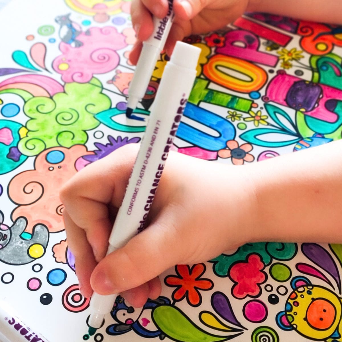Kasey Rainbow Kutopia reusable silicone colouring mat