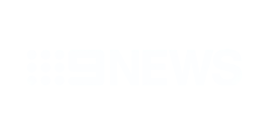 Nine News logo with white text on a transparent background