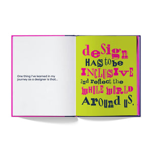 A kids book about design by Jason Mayden open page showing sample pages of text from the book