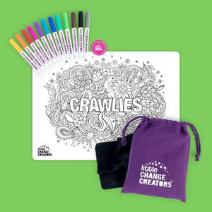 Creepy crawlies colouring activity mats that Make a Difference