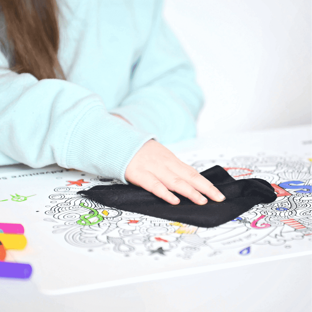 Magic clean cloths - sustainable materials
, wipe clean your scribble and doodle fun