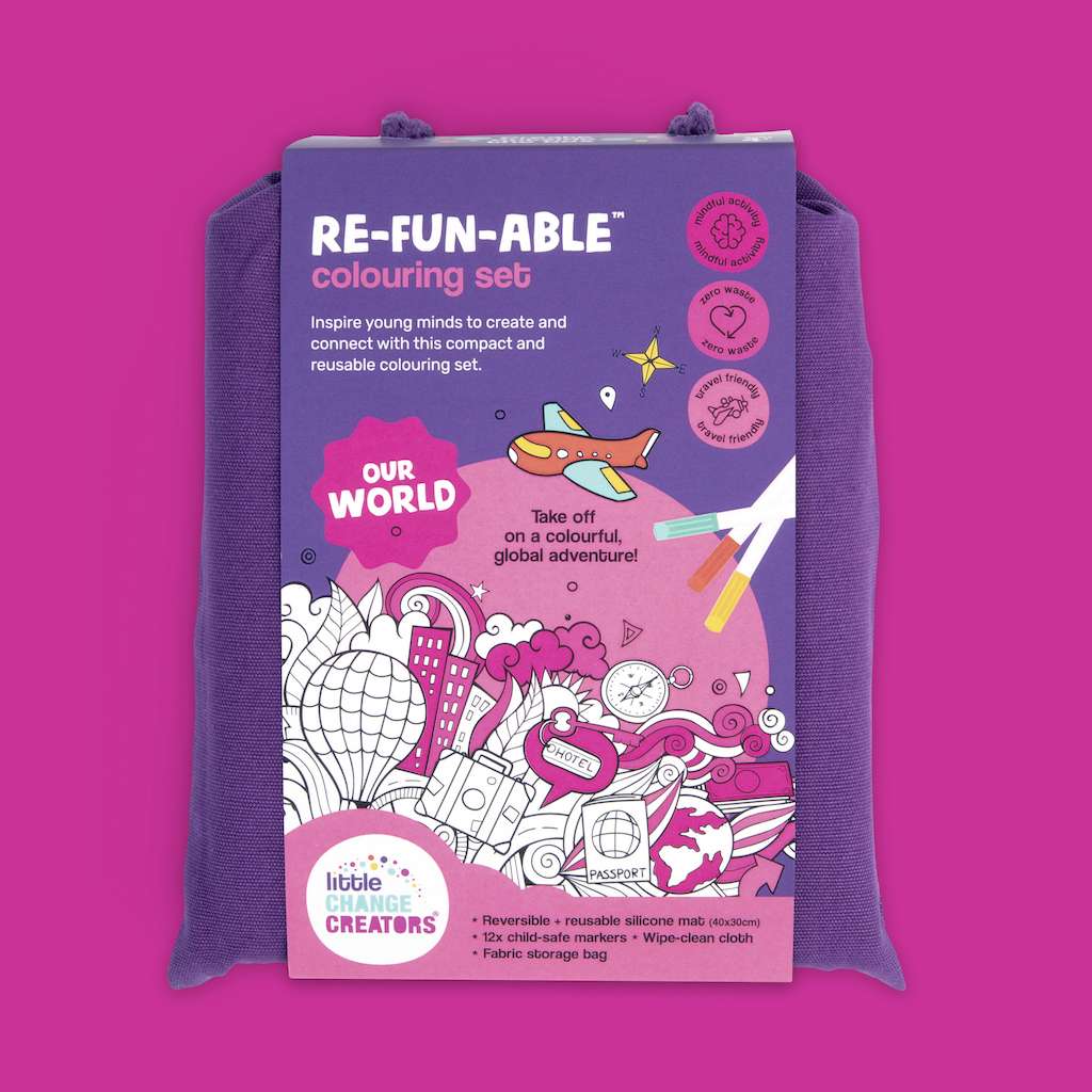Our World double sided colouring mat