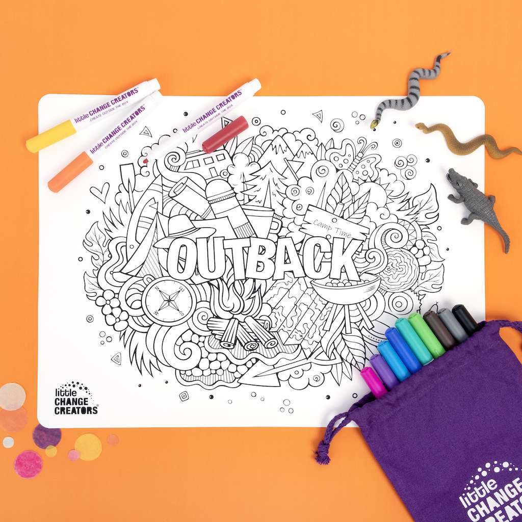 Affordable kids colouring mats for doodle and scribble fun