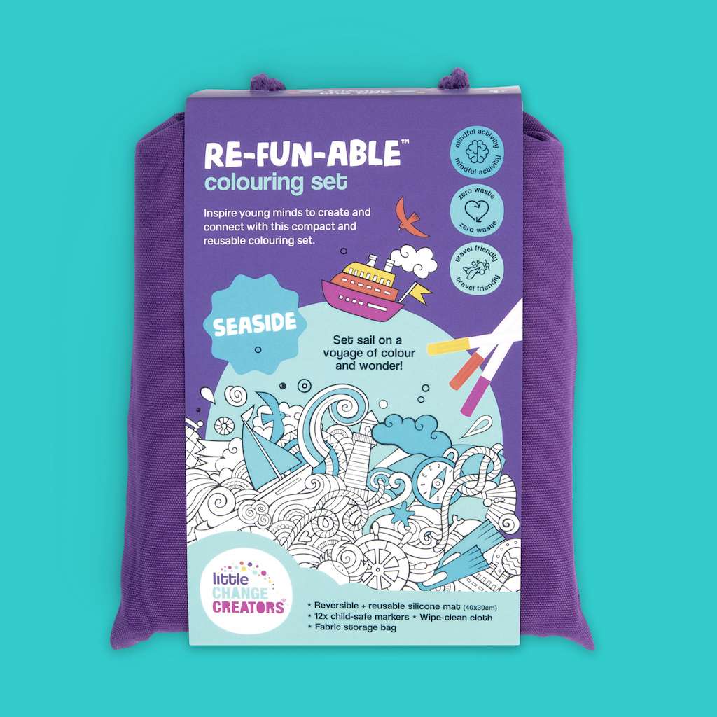 Seaside themed colouring set for bored kids
