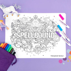 Spell bound fun silicone colouring mat set