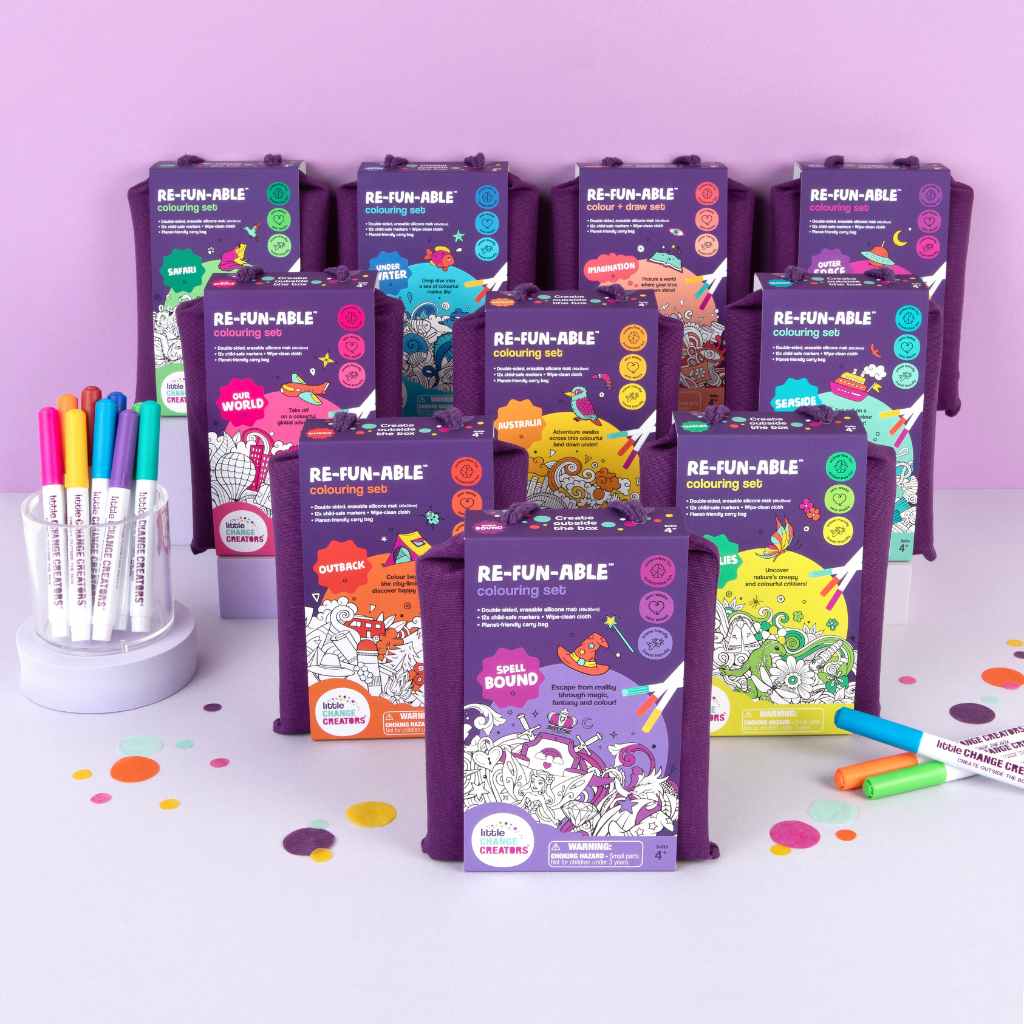 Re-FUN-able™ Reusable Silicon Kids Colouring Sets