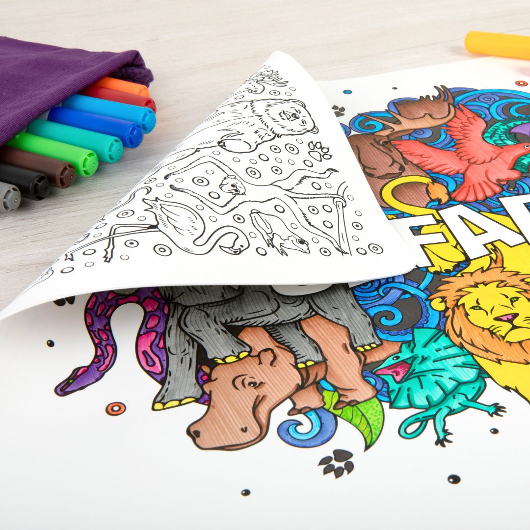 Re-FUN-able™ Reusable Silicone Colouring Single Mat Kits