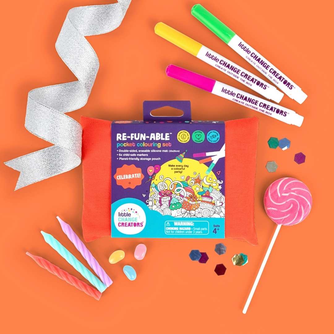 CELEBRATE! Pocket Reusable Colouring Gift Set
