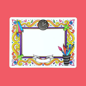 Rear of Imagination reusable colour and draw scribble mat with detailed colouring