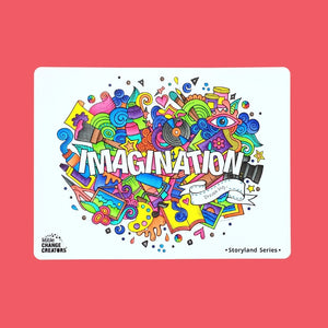 Front of Imagination reusable colour and draw scribble mat with detailed colouring