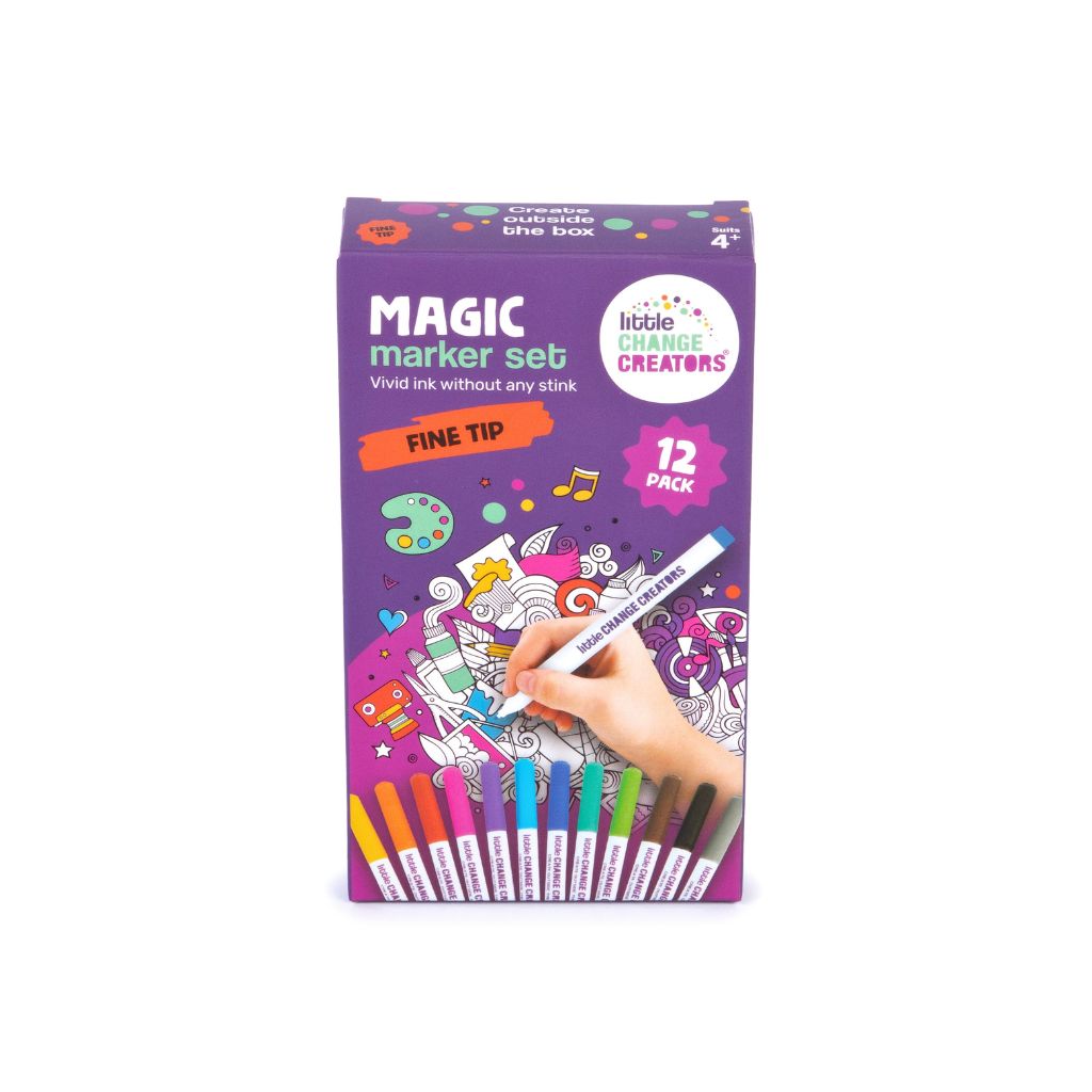 12 pack of fine tip markers from the front