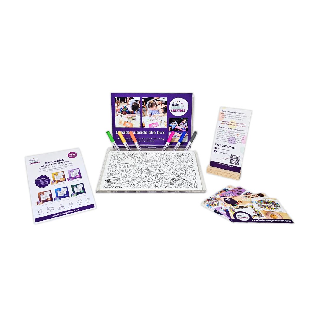 Little Change Creators Premium Display Bundle for Re-FUN-able Pocket Colouring Sets - Front.