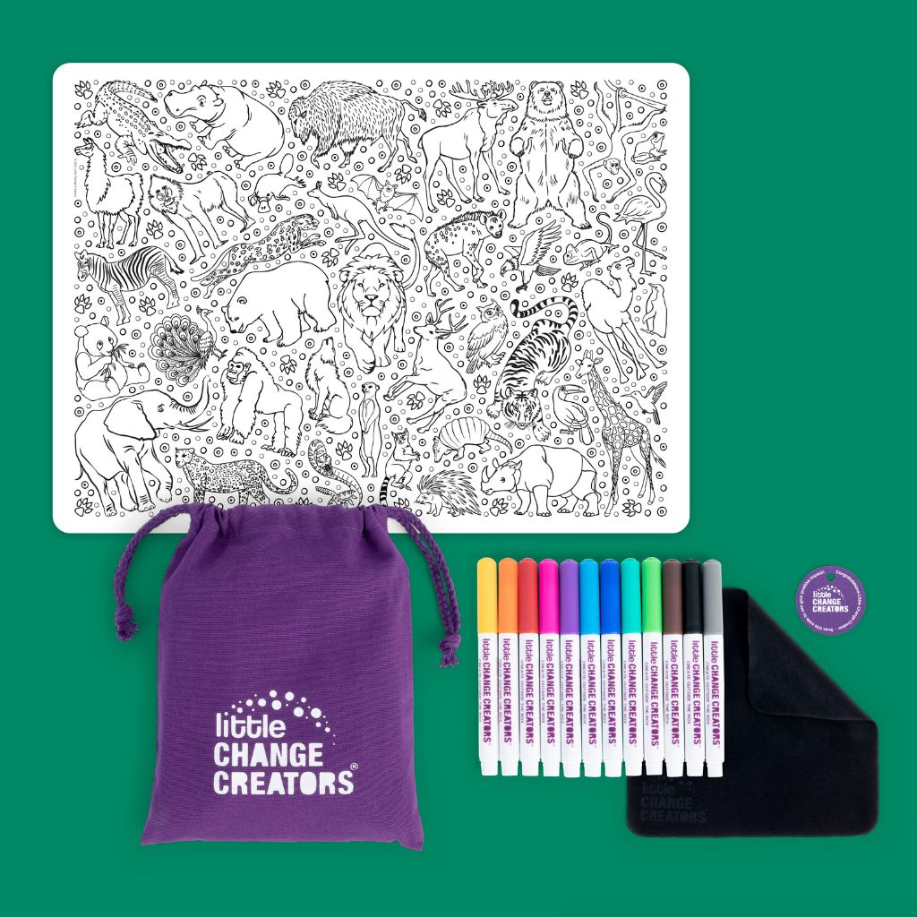 SAFARI Animal Colouring Set | Mindfulness Colouring for kids - Little ...