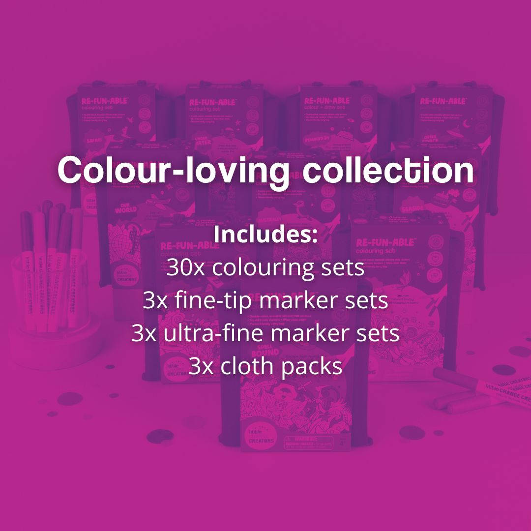 Image of colour loving pack set with description of included packs