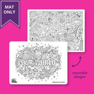 Our World Double Sided Reusable Colouring Mat Only