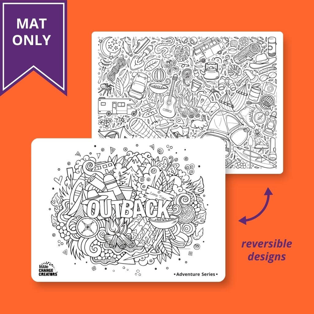 Outback Double Sided Reusable Colouring Mat Only
