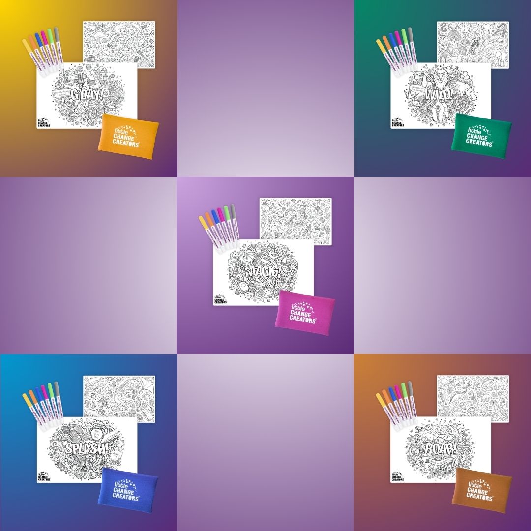 Pocket Reusable Colouring Set Range