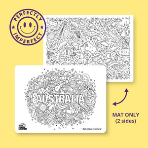 Australia Imperfect Double Sided Reusable Colouring Mat