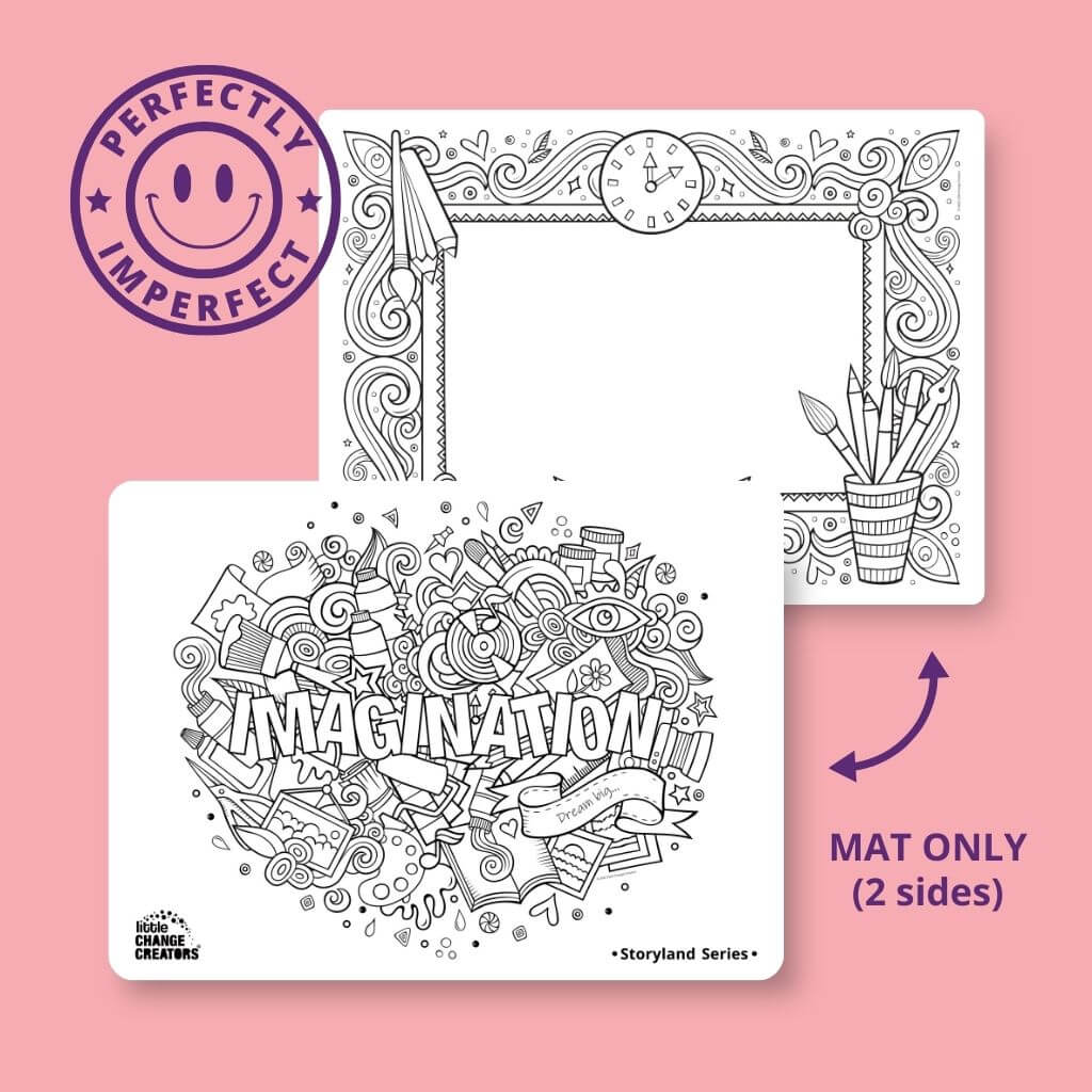 Imagination Imperfect Double Sided Reusable Colouring Mat