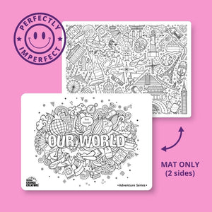 Ourworld Imperfect Double Sided Reusable Colouring Mat