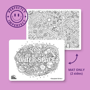 Outer Space Imperfect Double Sided Reusable Colouring Mat