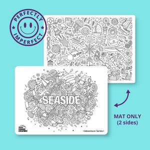 Seaside Imperfect Double Sided Reusable Colouring Mat