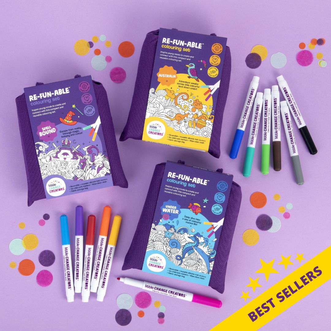 Reusable Colouring Sets and Doodle Mat Best Sellers Bundle