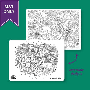 Safari Double Sided Reusable Colouring Mat Only