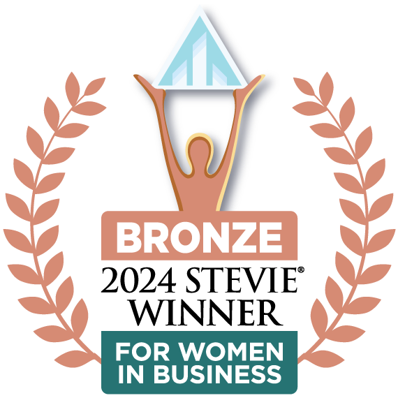 Stevie Women In Business Award WInner badge presented to Little Change Creators