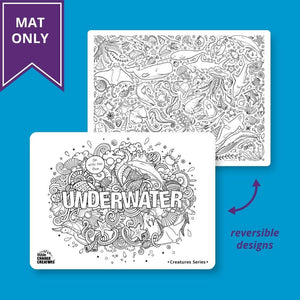Underwater Double Sided Reusable Colouring Mat Only