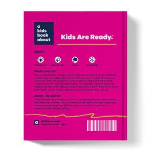 A kids book about design by Jason Mayden showing rear cover