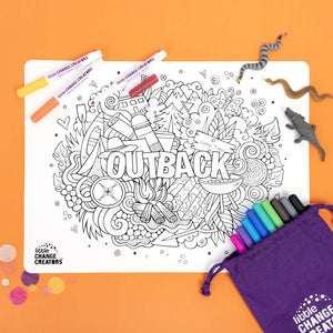 Affordable kids colouring mats for doodle and scribble fun