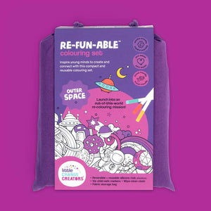 Outer Space Re-FUN-able colouring set