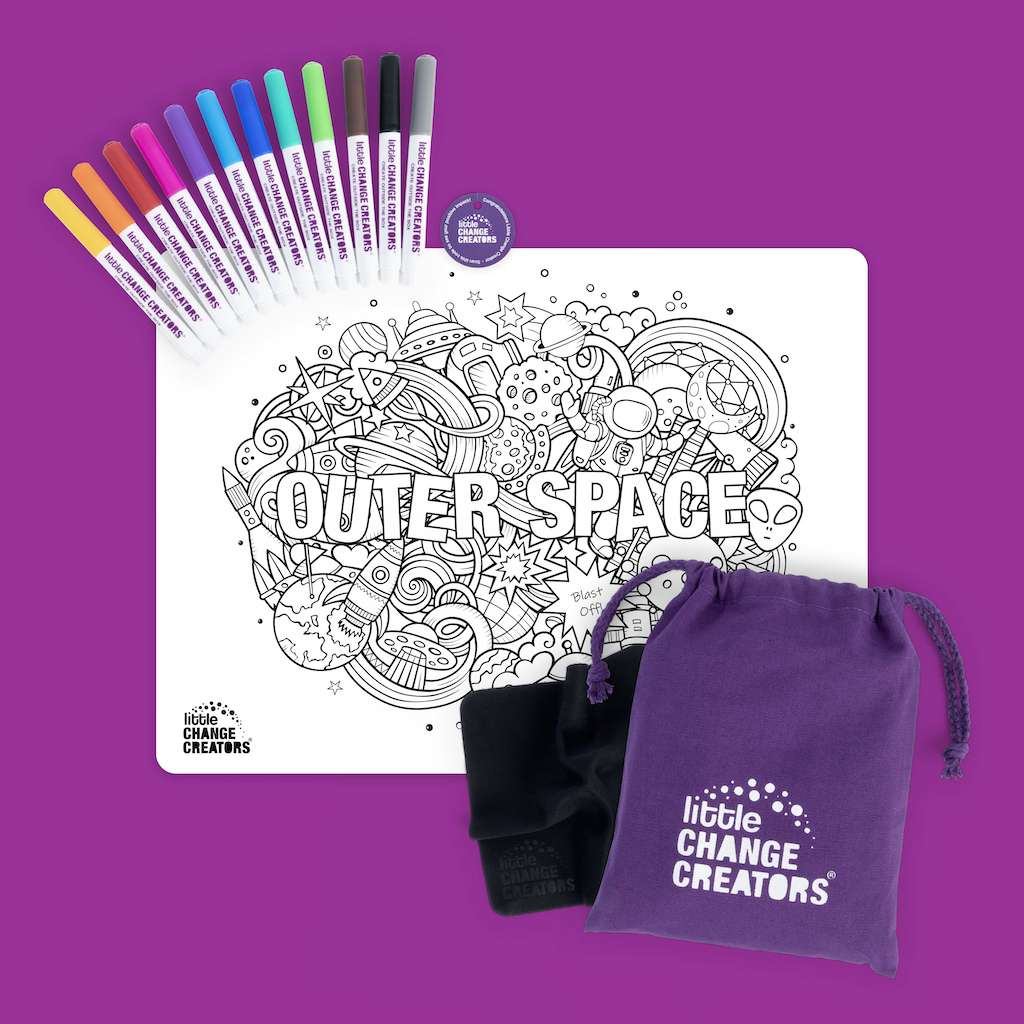 Outer Space Re-FUN-able colouring mat