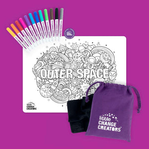 Outer Space Re-FUN-able colouring mat